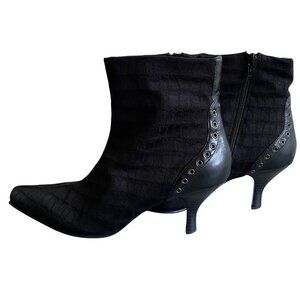 Liz Claiborne Flex Kitten Heel Sock Ankle Boot Sz 10M​​​